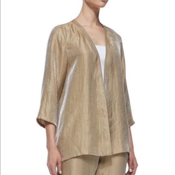 NWT Peace Of Cloth Gold Color Cardigan Jacket - Picture 4 of 16